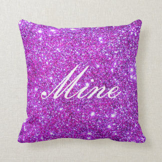 Coussin Concepteur fascinant scintillant pourpre rose de