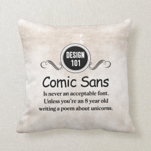 Coussin Conception 101 : Comique sans n'est jamais une