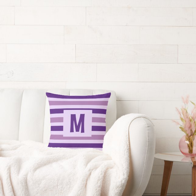 Coussin Conception à rayures mures violettes unique initia (Canapé)