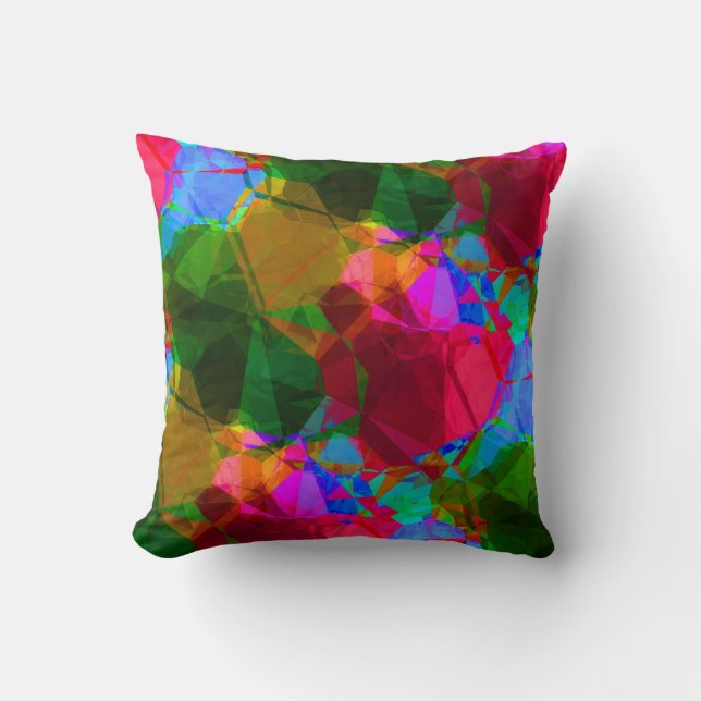 Coussin Conception abstraite artistique colorée (Recto)