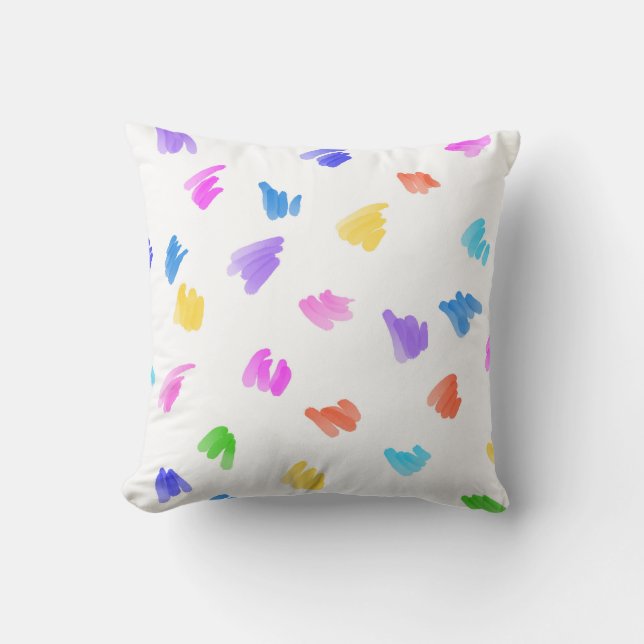 Coussin Conception abstraite de peinture colorée (Recto)