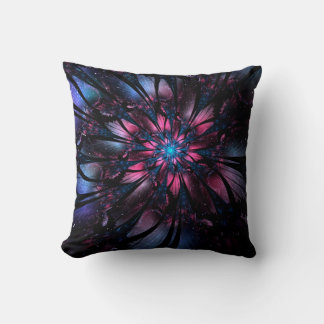 Coussin Conception Abstraite des fleurs fractales.