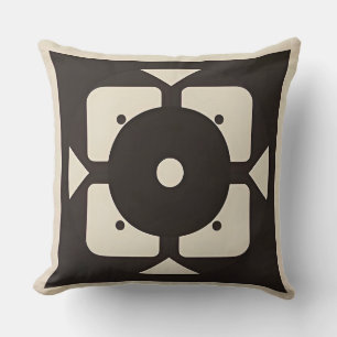 Coussin Conception Abstraite Géométrique avec Motif Symétr
