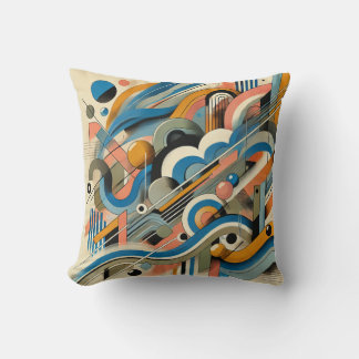 Coussin Conception abstraite moderne avec influence orient