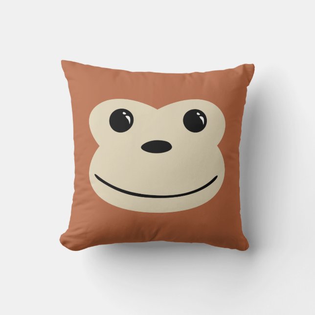 Coussin Conception animale mignonne de visage de singe (Recto)