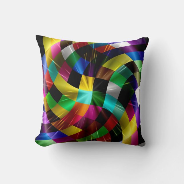 Coussin Conception artistique abstraite de rayons de lumiè (Recto)