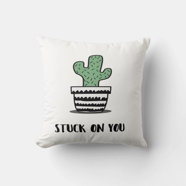 Coussin Conception artistique d'illustration de cactus col (Recto)