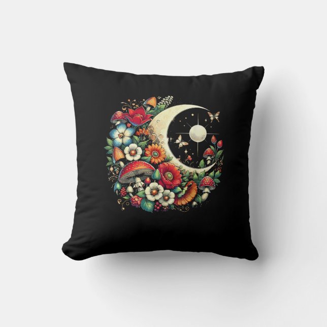 Coussin Conception artistique drôle de champignon Goblinco (Recto)