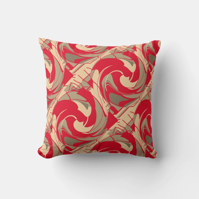 Coussin Conception artistique florale inclinée tourbillonn (Recto)