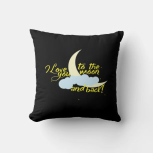 Coussin Conception Artistique 'Je T'Aime Jusqu'À La Lune E