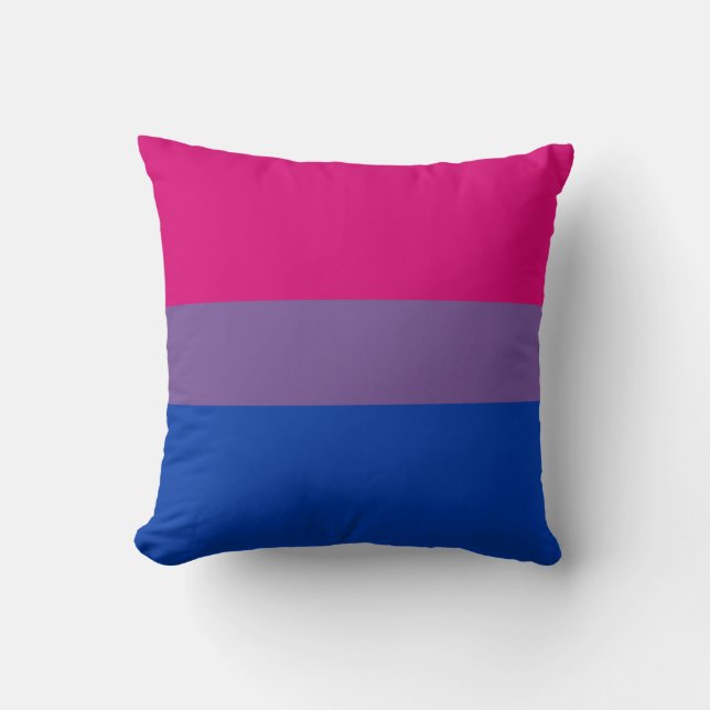 COUSSIN CONCEPTION BISEXUELLE DE RAYURES DE FIERTÉ (Recto)