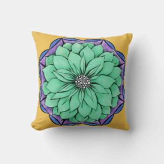 Coussin Conception BLEUE de POINSETTIA
