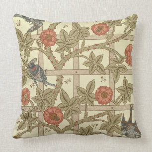 Coussin Conception bleue et orange de papier peint de