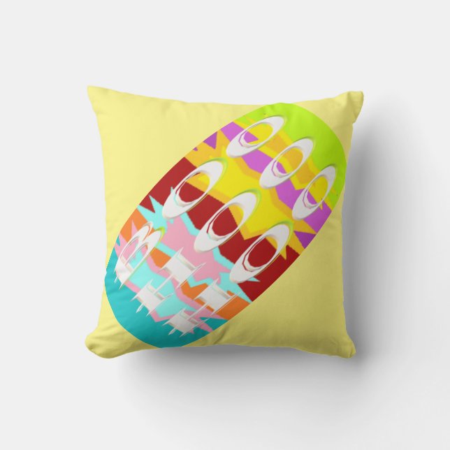Coussin Conception Boo Hoo couleurs flash texte blanc      (Recto)