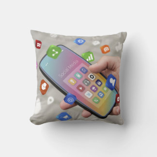 Coussin Conception branchée des médias sociaux