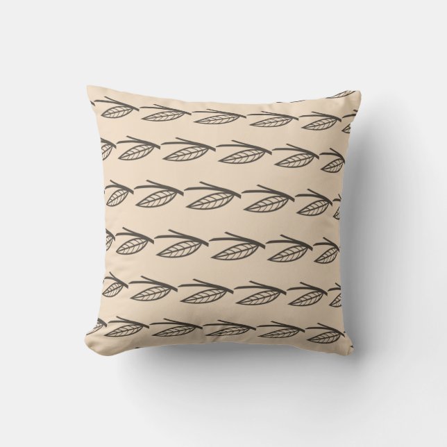 Coussin Conception Brown et noire contemporaine (Recto)