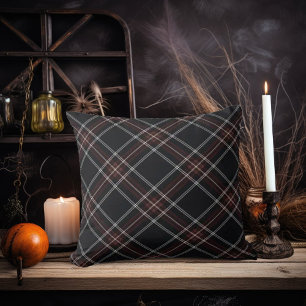 Coussin Conception carreaux navy Dark Academia