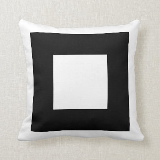 Coussin Conception carrée noire et blanche