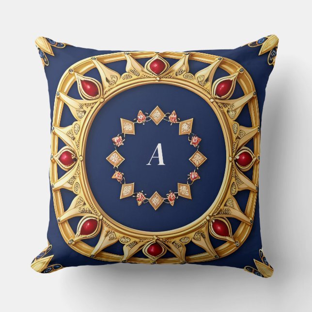 Coussin Conception circulaire ornée d'or (Recto)