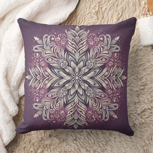 Coussin Conception complexe de flocon de neige (Couverture)