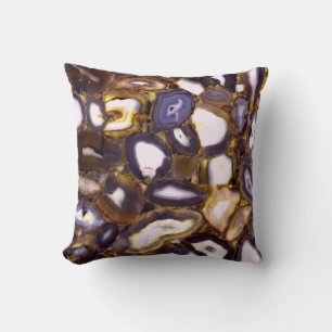 Coussin Conception d'Agate blanc Brown violet