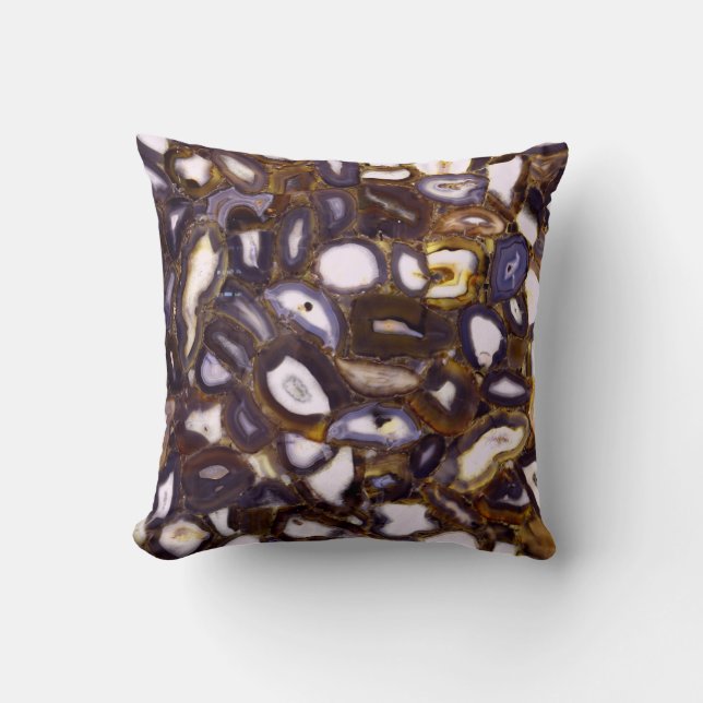 Coussin Conception d'Agate blanc Brown violet (Recto)
