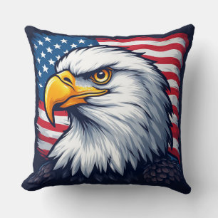 Coussin Conception d'aigle patriotique Idée de cadeau patr