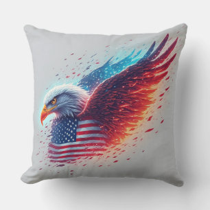 Coussin Conception d'aigle pour le jour de l'indépendance 