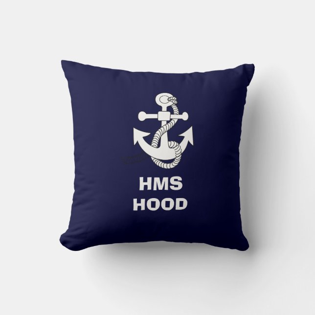 Coussin Conception d'Ancre, HMS HOOD (Recto)