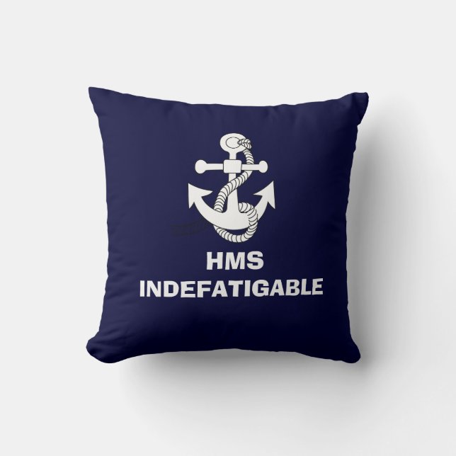 Coussin Conception d'Ancre, HMS INDEFATIGABLE (Recto)