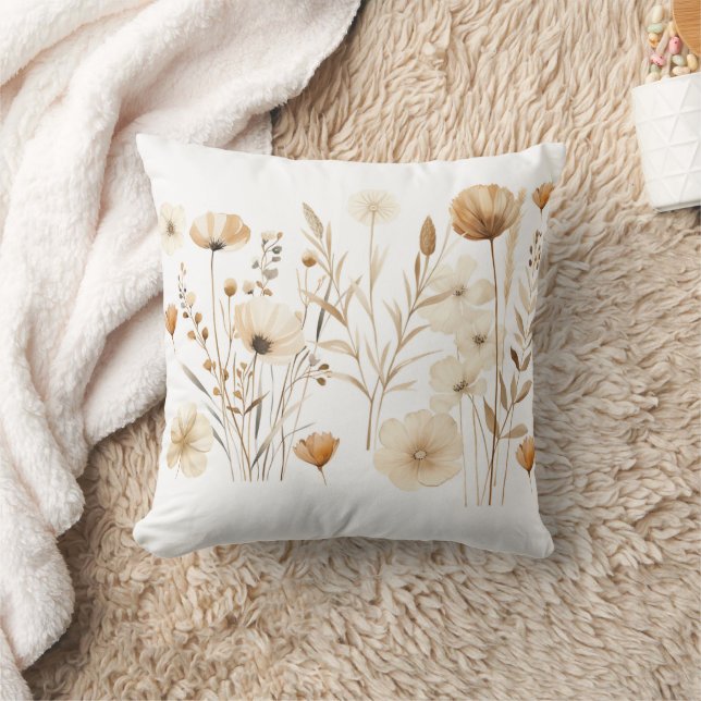 Coussin Conception d'aquarelle florale – Élégant et artist (Couverture)