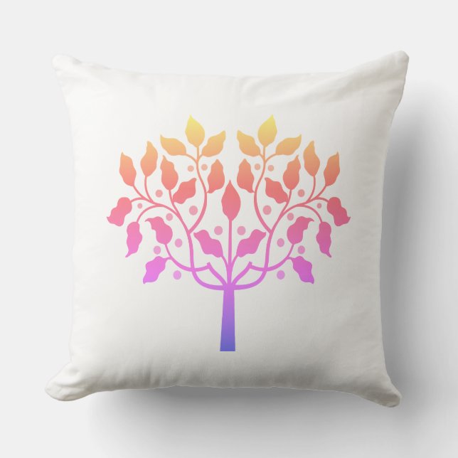 Coussin conception d'arbre à baies (Recto)