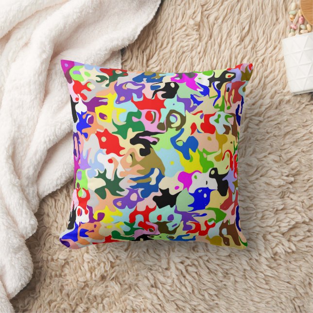 Coussin Conception d'art abstrait coloré (Couverture)