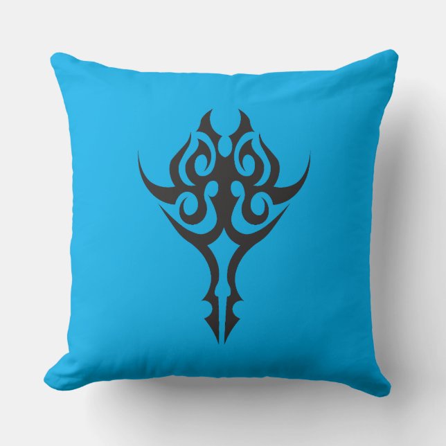 Coussin Conception d'art en ligne inspirée du tatouage cla (Recto)