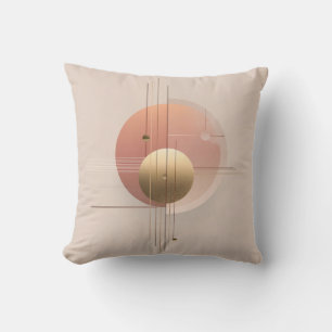 Coussin Conception d'art moderne avec des cercles et des l