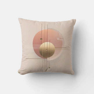 Coussin Conception d'art moderne avec des cercles et des l