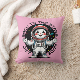 Coussin Conception d'astronaute mignon revenant aux étoile