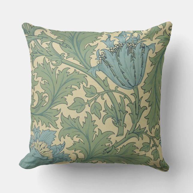 Coussin Conception de "anémone" (textile) (Recto)