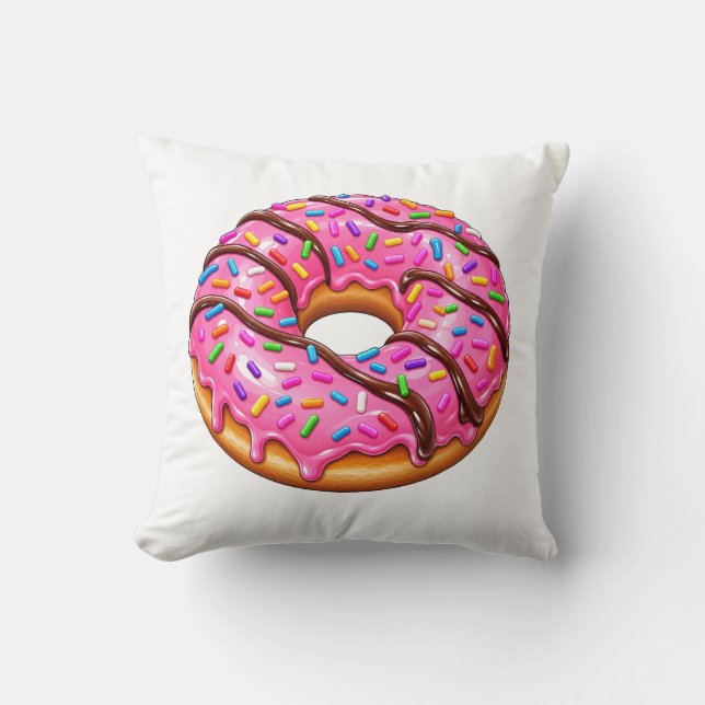 Coussin Conception de beignet coloré mignon (Recto)