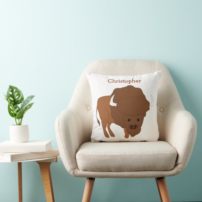 Coussin Conception de bison personnalisée (Chaise)
