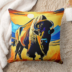 Coussin Conception de Bison Sunset Majesty