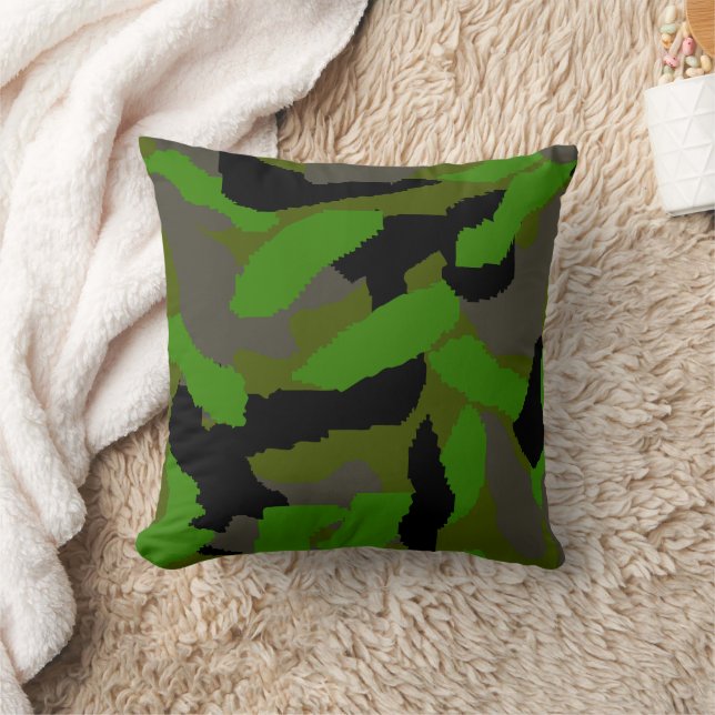 Coussin Conception de camouflage vert (Couverture)