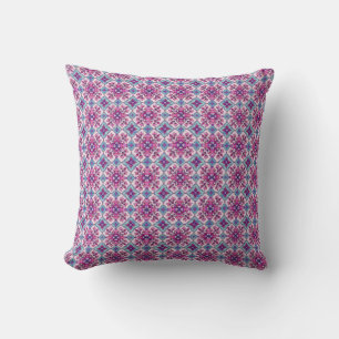Coussin Conception de carrelage rose et bleu