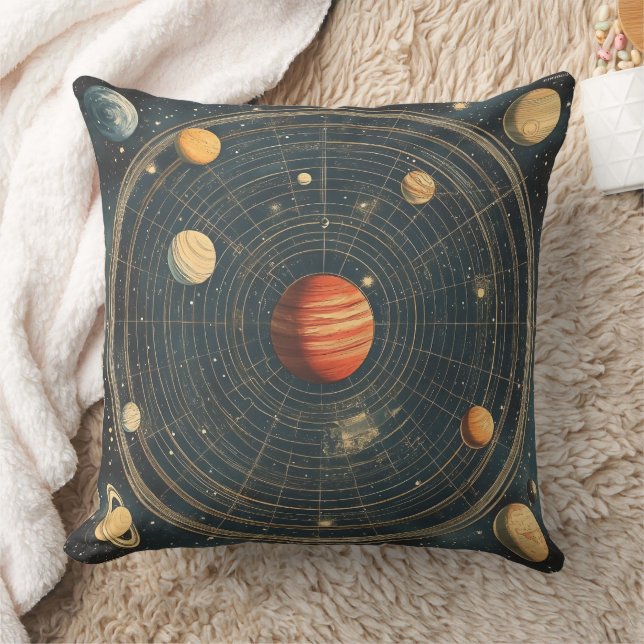 Coussin Conception de cartes célestes centrées sur les jup (Couverture)