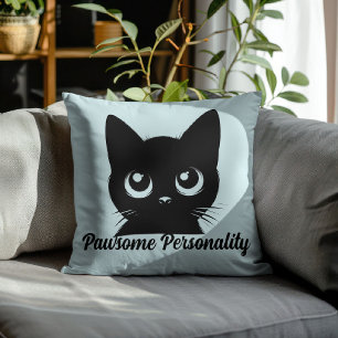 Coussin Conception de chat à la personnalité géniale