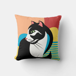 Coussin Conception de chat abstrait