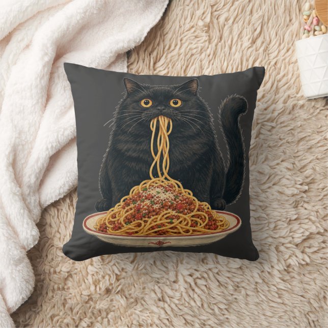 Coussin Conception de chat amateur de nourriture italienne (Couverture)