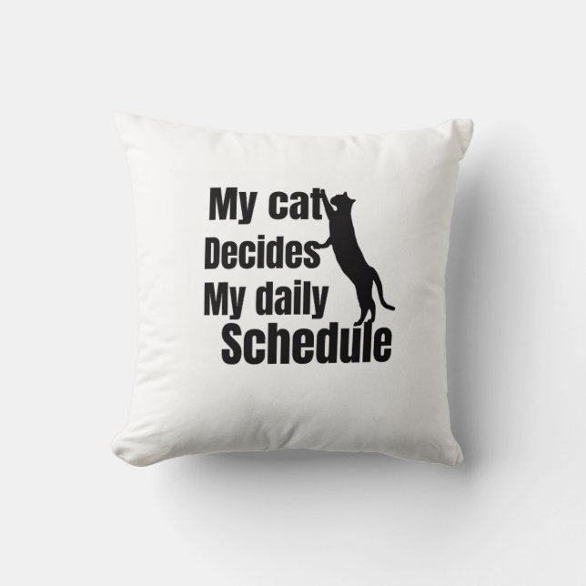 Coussin Conception de chat debout mignonne (Recto)