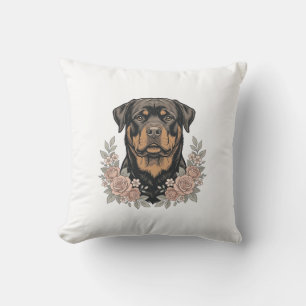 Coussin Conception de chemise à portrait floral de Rottwei
