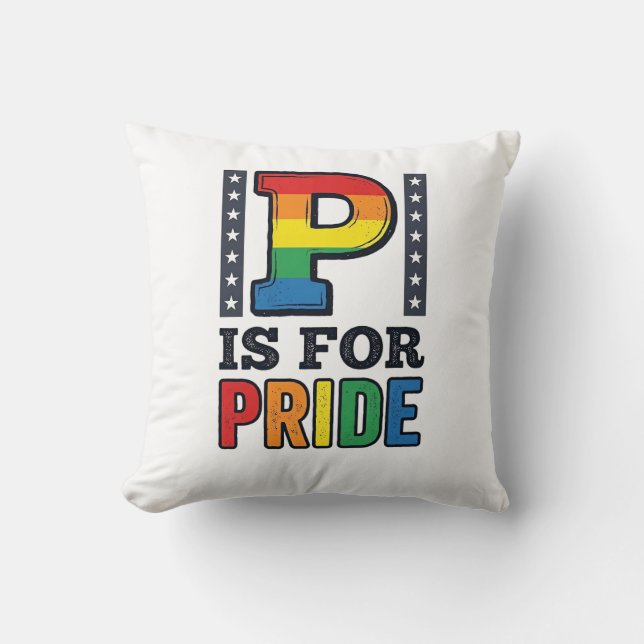 Coussin Conception de chemise arc-en-ciel de lettre de fie (Recto)